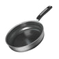 Black 316 Stainless Steel Nonstick Frying Pan, Maifan Stone Coating, Thickened Flat-Bottom Wok, 11-Inch